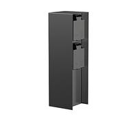 ledscom.de Portalámparas de jardín POMI para Exteriores, IP44, 2 vías, Acero Inoxidable, Negro, Cuadrado, 23 cm