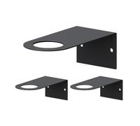 ledscom.de Soporte de pared triple para casquillo E27, negro, 6,5 x 14 cm