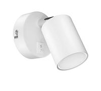 ledscom.de Spot de pared WAIKA con interruptor blanco mate + GU10 Lámpara LED de 3 pasos sin regulador con interruptor de luz: máx. 609lm cada uno