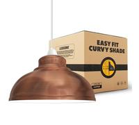LEDSone Industrial Ceiling Pendant Light Shades, Retro Vintage Style Curvy Dome Shaped Pendant Lamp Shade for Pendant Ceiling Lights (Cobre)