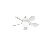 LEDSTOREPLUS - VENTILADOR BLANCO CON ROSCA PARA LÁMPARA MODELO NANO 42CM 5 PALAS