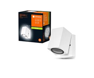 LEDVANCE Aplique de exterior ENDURA Classic Cube ADJ WALL, blanco, casquillo GU10 (máx. 35W), puede equiparse con una lámpara normal o inteligente, cabezal orientable, protección IP44