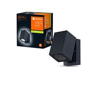 LEDVANCE Aplique de exterior ENDURA Classic Cube ADJ WALL, negro, casquillo GU10 (máx. 35W), puede equiparse con una lámpara normal o inteligente, cabezal direccional, protección IP44