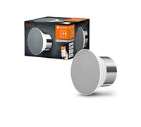 LEDVANCE Aplique de exterior WiFi SMART+ 10W 850lm gris, luz blanca cálida 3000K y 16 mill. de colores, carcasa de acero inoxidable de alta calidad, controlable mediante app, para Amazon, Google,etc.