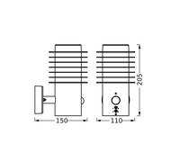 LEDVANCE Aplique de pared LED Endura Style Rondo gris oscuro Sensor
