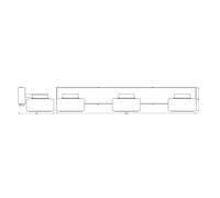 LEDVANCE Aplique de pared LED Or lame, 3 luces, cromo, IP44