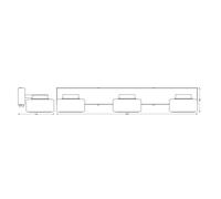 LEDVANCE Aplique de pared LED Or lame, 3 luces, negro, IP44
