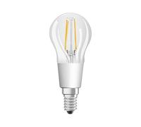 LEDVANCE Bombilla LED inteligente con malla Bluetooth, bombilla de filamento claro E14 con forma de gota, regulable, blanco cálido (2700K), controlable con Google y Alexa, paquete de 1