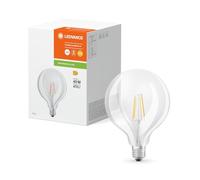 LEDVANCE Classic Globe125 40. Bombilla led globo claro 125mm 220-240V 4W 2700K E27. 470 Lumen. Equivalente a incandescente de 40W. 15.000 Horas. 178 X 125mm. Luz cálida.