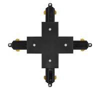 LEDVANCE Conector cruzado opcional TRACKLIGHT, negro, para conectar cuatro carriles de alimentación que se encuentran en un solo lugar, diseño moderno tipo loft, para diferentes arreglos