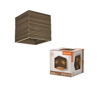 LEDVANCE Decor Cardboard Square marrón de cartón ondulado, ligera, E27, 250 | , Ceiling Luminaire, 60.00 Millimetres dia, , Paquete de 15