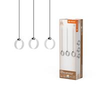LEDVANCE Decor Circle lámpara colgante decorativa, 3 luces, LN, 20W, 1300lm, 3000K/4200K/6500K, blanco cálido/blanco frío/luz diurna, interruptor Click-CCT, IP20, plástico, negro
