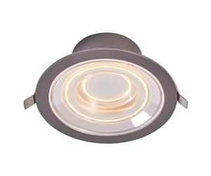 Ledvance DECOR FIL DL ECHO Downlight 166 mm, plata, 7 W, 650 lm, inalámbrico, diseño moderno de filamentos, control de brillo individual, regulable, anillos luminosos de filamento conmutables por