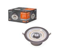 Ledvance DECOR FIL DL Halo Downlight 166 mm, plata, 7 W, 620 lm, inalámbrico, diseño moderno de filamentos, control de brillo individual, regulable, anillos luminosos de filamento conmutables por