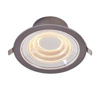 Ledvance DECOR FIL DL RIPPLE Downlight 166 mm, plata, 9 W, 850 lm, inalámbrico, diseño moderno de filamentos, control de brillo individual, regulable, anillos luminosos de filamento conmutables por
