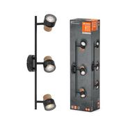 LEDVANCE DECOR SPOT CORK, 3 x 3,4W, 690lm, negro, foco, cabezales