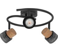 LEDVANCE DECOR SPOT CORK en espiral, 3 x 3,4W, 690lm, , foco direccional, cabezales ajustables, versátil, foco para interiores, bombillas LED reemplazables, regulable, luz de color blanco cálido, casq