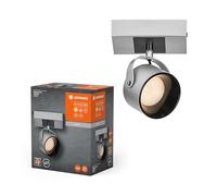 LEDVANCE DECOR SPOT JUPITER, 5,8W, 185lm, plata, foco, cabezales ajustables, versátil, foco de interior, luz de color blanco cálido, acabado de alta calidad, montaje fácil