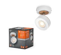 LEDVANCE DECOR SPOT PLUTO, 4,8W, 300lm, blanco, foco, cabezales ajustables, versátil, foco de interior, luz de luz blanco cálido, óptica de alta calidad, montaje fácil