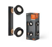 LEDVANCE DECOR SPOT PLUTO, 9,6W, 615lm, negro, foco, cabezales ajustables, versátil, foco de interior, luz de color blanco cálido, óptica de alta calidad, montaje fácil