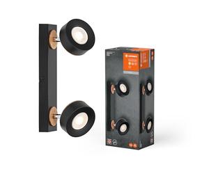 LEDVANCE DECOR SPOT PLUTO, 9,6W, 615lm, negro, foco, cabezales ajustables, versátil, foco de interior, luz de color blanco cálido, óptica de alta calidad, montaje fácil