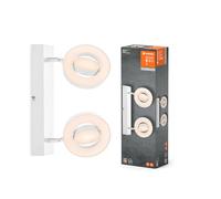 LEDVANCE LED downlight Saturn, CCT, 2 luces, largo, blanco