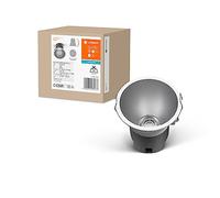 LEDVANCE Downlight empotrable SPOT TWIST, plateado, 10W, 830 WT, 93 mm de diámetro, temperatura de color blanco cálido, 90% menos consumo de energía en comparación con los downlights halógenos