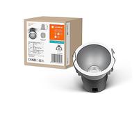 LEDVANCE Downlight empotrable SPOT TWIST, plateado, 5W, 400lm, 830 WT, 70 mm de diámetro, color de luz blanco cálido, 90% menos consumo de energía en comparación con los downlights halógenos