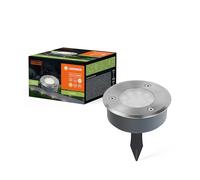 LEDVANCE Endura Hybrid Inround Outdoor Light, Hybrid Light, 1 W, 70 lm, Warm White Light Colour, 3,000 K Colour Temperature, Stainless Steel, IP44 & IP67 Protection Class, Solar & Mains Operated