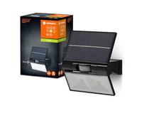 LEDVANCE ENDURA SOLAR DOUBLE Sensor-Proyector solar, foco LED con sensor de movimiento y sensor de luz diurna, de acero inoxidable, iluminación exterior con protección IP44, 3000K