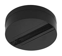 LEDVANCE Estación casquillo TRACKLIGHT para cabezal de luminaria, redonda, estación casquillo negra para un solo cabezal de luminaria (en lugar de carril de alimentación), diseño moderno tipo loft