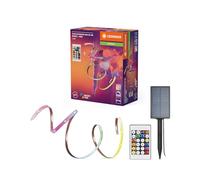 LEDVANCE FLEX Outdoor-Solar tiras LED decorativas de colores para exteriores con panel solar con Magic RGB; RC; IP44; regulable; blanco; silicona; 3 m; bombillas no sustituibles