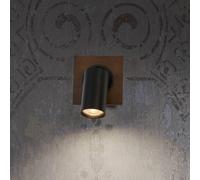 LEDVANCE Foco de pared LED Mercury GU10, madera/negro