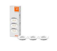 LEDVANCE Foco empotrable LED, luminaria para interiores, blanco cálido, regulable sin escalonamiento mediante interruptor de pared, blanco, juego de puntos ADJ Simpe DIM