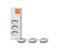 LEDVANCE Foco empotrable LED, luminaria para interiores, blanco cálido, regulable sin escalonamiento mediante interruptor de pared, gris, juego de puntos ADJ Simpe DIM