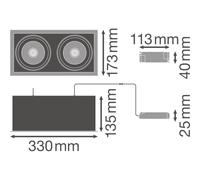LEDVANCE Foco LED Empotrado Rotatorio 2*30W 4000K Blanco