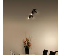 LEDVANCE Foco LED octagonal, negro, metal, 60 cm, GU10