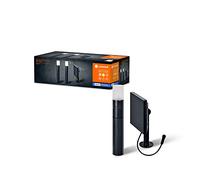 LEDVANCE Foco solar SMART+ para jardín y luz para senderos con Bluetooth, luz blanca cálida (3000 K), se puede utilizar sin alimentación, hasta 6,5 horas al 100% de luz, protección IP44, negro