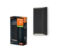 LEDVANCE Iluminación exterior ENDURA STYLE IDAR WALL, 7,5W, 340lm, luz de pared, gris oscuro, tipo de protección IP65, temperatura de color 3000K, luz de color blanco cálido