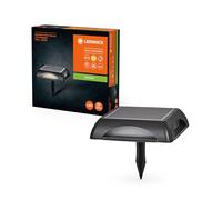 LEDVANCE Iluminación exterior ENDURA STYLE SQUARE WALL, 1,2W, 60lm, gris oscuro, iluminación indirecta, batería recargable, tipo de protección IP65, temp. color 3000K, blanco cálido, luz de pared