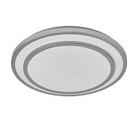 LEDVANCE Lámina de techo LED de Or erlín 490 mm, plata, 36W, 4150lm, color de luz blanca cálida, distribución de luz muy homogénea, vida útil larga, módulo LED instalado permanentemente, 3000K