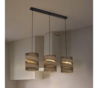 LEDVANCE Lámpara colgante cilíndrica, 3 luces, marrón, cartón ondulado