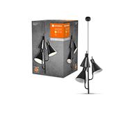 LEDVANCE Lámpara colgante DECOR Tokio Pendant, negra, 14W, 1260lm, módulo LED con color de luz blanco cálido (3000K), estilo japonés, larga vida de 30.000 horas, protección IP20
