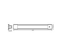 LEDVANCE lámpara colgante LED de oficina Line 840 longitud 60 cm, blanco