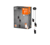 LEDVANCE Lámpara colgante SMART+ WiFi DECOR, negra, 24,5W, 2100lm, luz blanco dinámico, regulable, 3000-6500K, distribución de la luz hacia arriba/abajo, controlable mediante app, para Amazon/Google