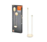 LEDVANCE Lámpara de pie decorativa con 2x casquillo E27, dos soportes (altura 78cm y 110cm), beige, con cable de alimentación de 1,8m, lámpara LED OSRAM 1906 a juego disponible por separado