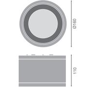 LEDVANCE Lámpara de techo LED de superficie 30W 3150Lm 3000K IP65