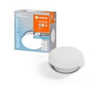 LEDVANCE Lámpara de techo LED inteligente, negra, 1200LM, 3000-6500K, 200mm, IP44, Lámpara de pared Or qua, lámpara de pared con Wifi, regulable, controlable mediante app y asistente de voz