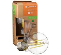 LEDVANCE Lámpara LED de ahorro de energía, bombilla de filamento de vidrio, E27, blanco cálido (3000K), 2,5 vatios, sustituye a la bombilla de 40W, muy eficiente y de bajo consumo, paquete de 6