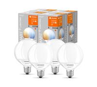 LEDVANCE Lámpara LED inteligente con tecnología Wifi, Base E27, Regulable, Color de la luz cambiable (2700-6500K), Forma de globo, Mate, Controlable con Alexa, Google, App